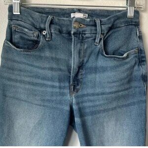GOOD AMERICAN Good Legs High Rise Distressed Jeans, size 6/28